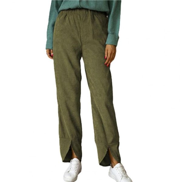 

women's pants & capris drop women loose solid color thicken straight lady trousers for daily wear, Black;white