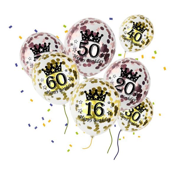 

party decoration amawill 40th 50th 60th letters balloons 20th 30th happy birthday decorations rose gold helium ballon home