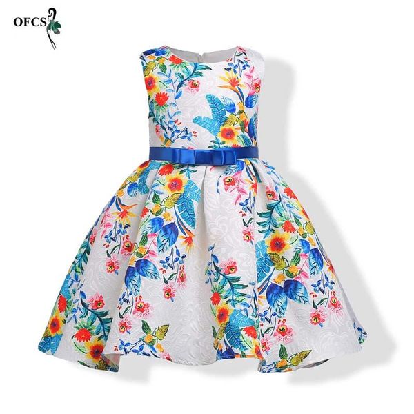 

girl's dresses summer child's dress for girls kids clothes wedding events flower girl birthday party costumes children clothing3t, Red;yellow