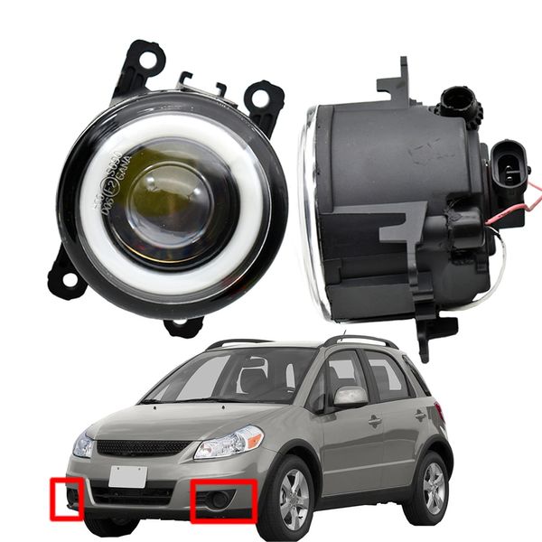 Luz de nevoeiro para suzuki sx4 (ey, gy) 2006-2014 farol de alta qualidade par estilizar anjo olho led lumin