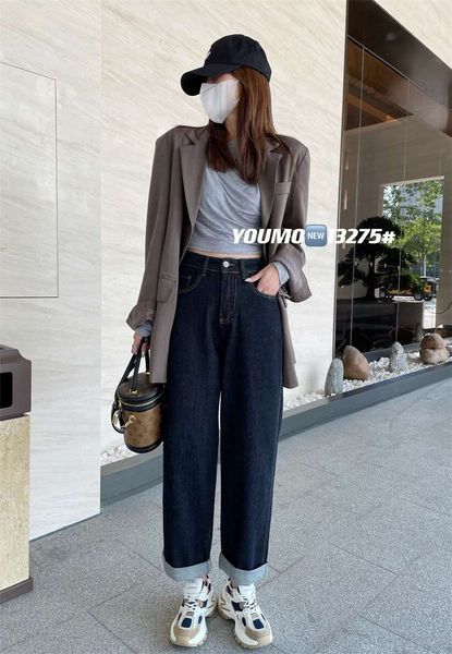 

order high waist women's summer version loose and thin pants, Blue