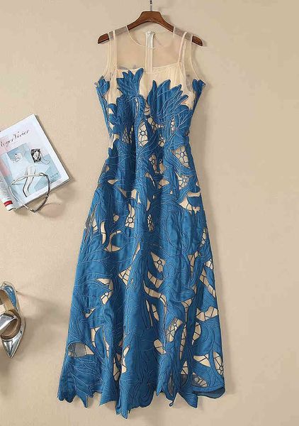 

a line long spring summer women's fashion party casual vintage elegant chic water-soluble lace es, Black;gray