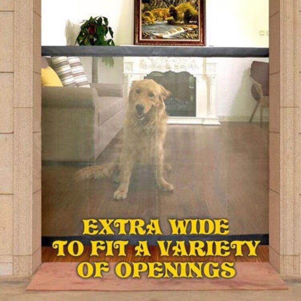 

dog apparel home pet fences isolated network stairs gate folding mesh playpen for cat baby safety fence cage accessories
