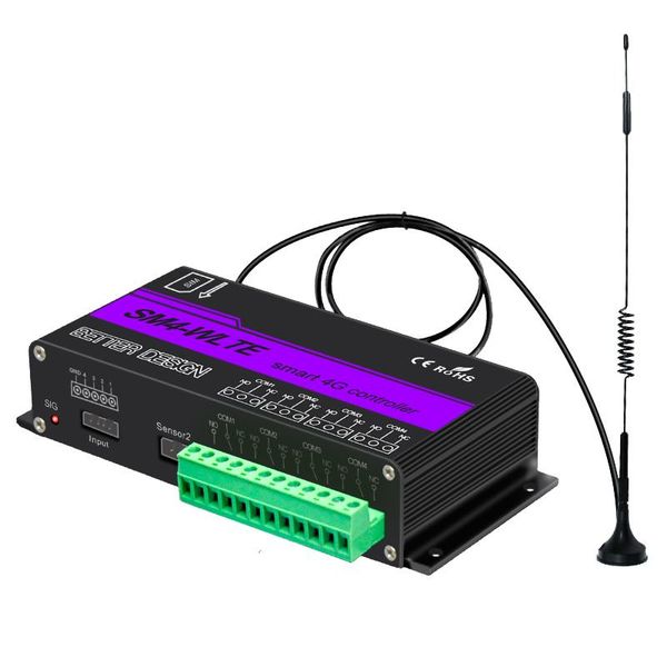 

smart home control remote controll 4 channel relay on/off switch for gate opener gsm sms alarm by app