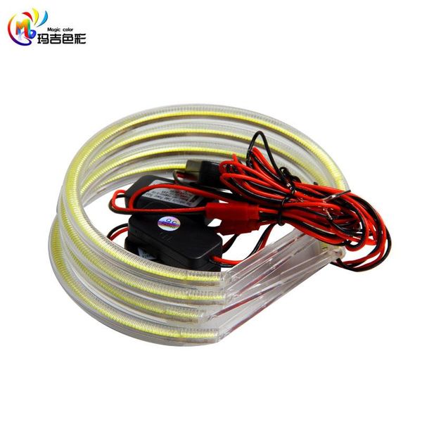 

car headlights magic colorm cob led angel eyes headlight for e36 e46 halo rings super bright lamp white 6000k