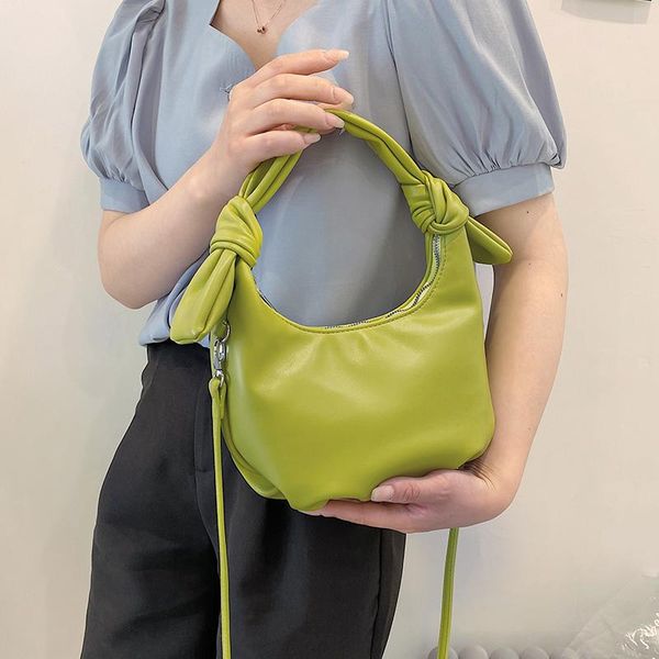 

totes small pu leather shoulder bags for women summer green tote messenger bag female simple hobo crossbody solid color handbags