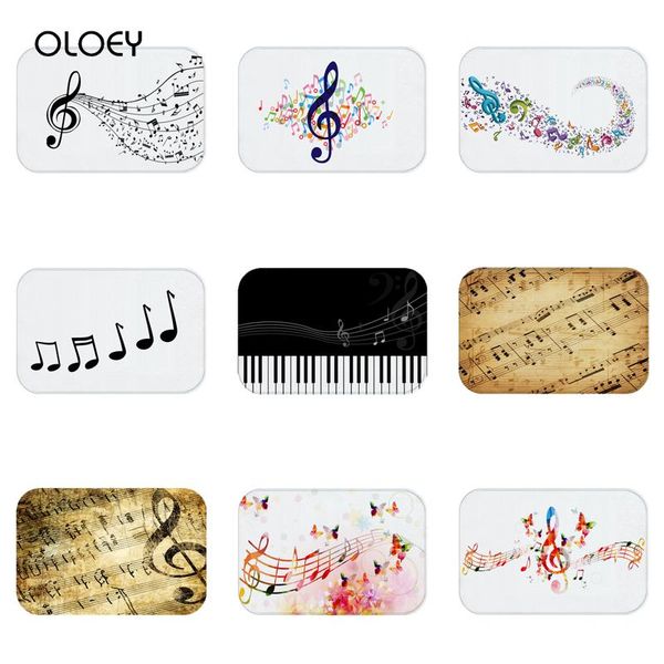 

* 60cm music symbol floor mat non-slip suede soft carpet door kitchen living room bedroom decorative mat. carpets