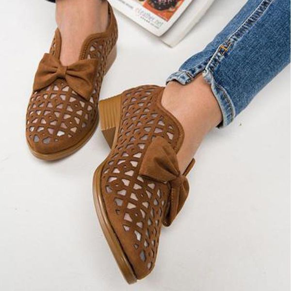 

sandals women 2021 pumps fashion spring summer shoes bow point toe loafers leather feminino shallow work zapatos, Black