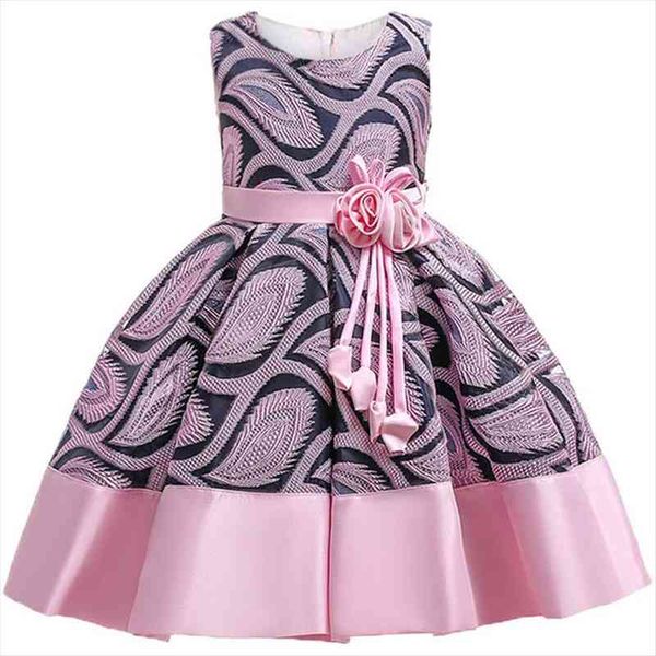 

christmas princess girls flower embroidered girl dresses elegant kids wedding party halloween clothes, Red;yellow