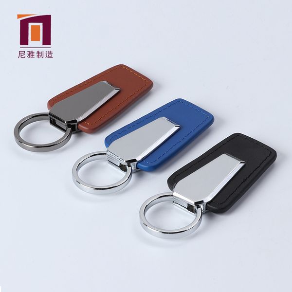 

factory new pull leather car accessories creative small gift key ring