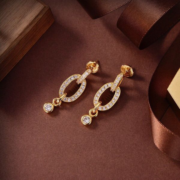 

designer women earring stud silver gold love herme earrings horse charm bracelet screw party wedding couple cuff gift multiple colour fashio, Golden