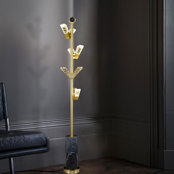 

floor lamps the post-modern light luxury lamp living room bedroom simple atmosphere creative personality all copper crystal