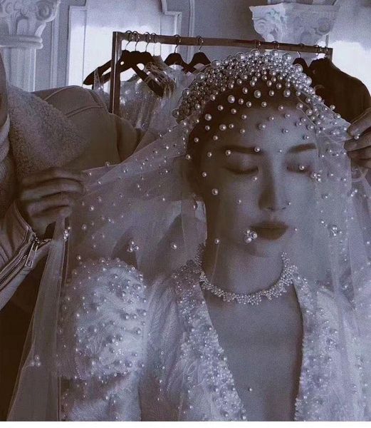 

bridal veils ivory veil one layer royal pearl beaded wedding veu de noi without comb, Black