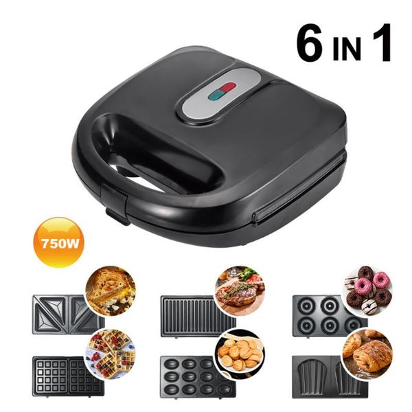 

in 1 electric waffle sandwich maker multifunction breakfast machine doughnut cake baking pan toaster grill bread makers