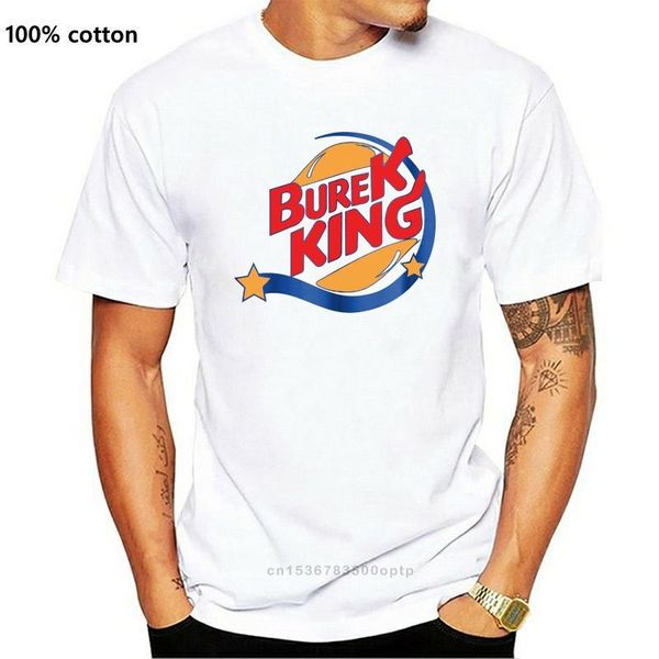 

men's t-shirts burek king bosnia croatia serbia t-shirt, White;black