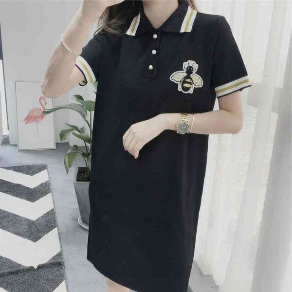 

2022 factory wholesale new bee square collar skirt, Black;gray
