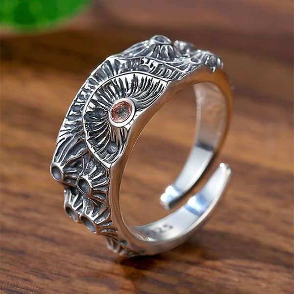 

minority design your name meteorite male dominee personality volcano adjustable fashion ring, Golden;silver