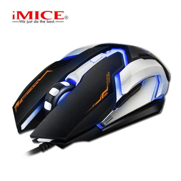 

v6-6 keys gamer mouse 2400dpi resolution strong usb wire abs black wired for computer mice