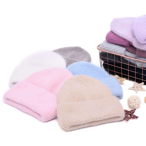 

hats casual women kashmir wool used hats restore winter fire three fold thick 2021 girls skullies hat, Blue;gray