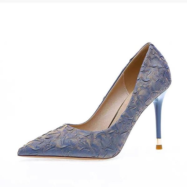 

dress shoes extreme high heels pointed toe women catwalk evening stilettos microfiber shallow design banquet female, Black