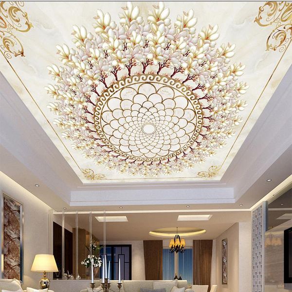 

wallpapers european style luxury wallpaper 3d stereo orchid imitation color carved stone wall cloth living room el ceiling murals decor