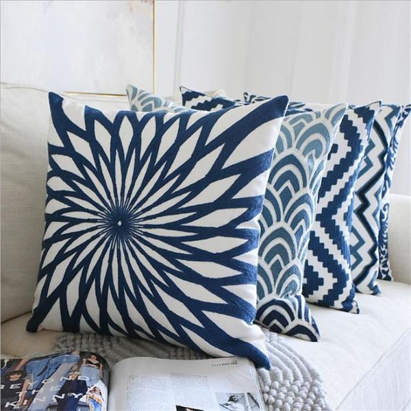 

cushion/decorative pillow cushion chinese style classical the geometric blue and white porcelain printing household