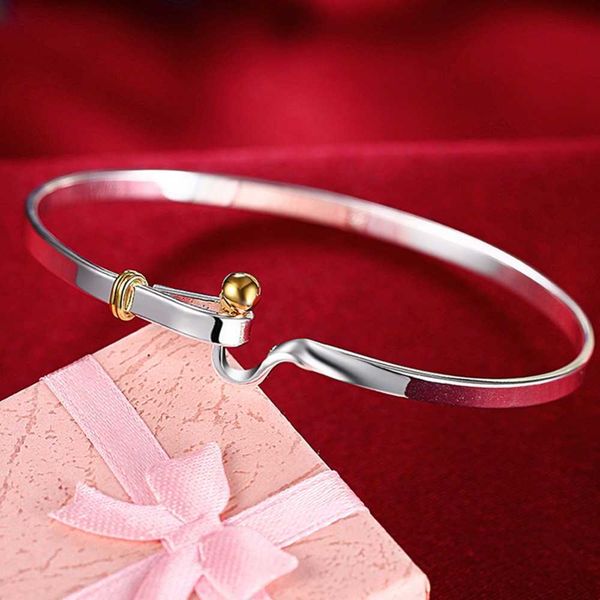 

925 women's silver bracelet, luxury brand, fashion jewelry, gifts, Golden;silver
