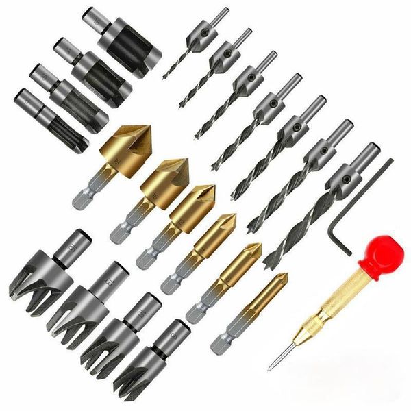 

power tool sets woodworking chamfering machine/claw type cork drill/drum ser drill/ yellow center punch combination/ tools combo set