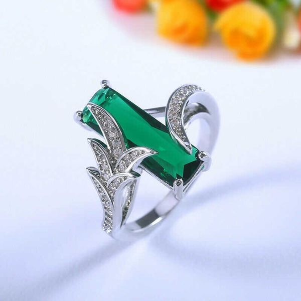 

cluster rings creative personality inlaid rainbow jewel ring size 6-10 women gorgeous multi-color wedding jewelry, Golden;silver