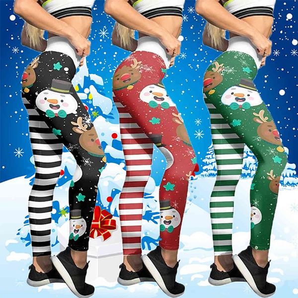 

leggings fashion snowflake large hip lifting yoga pants, Black