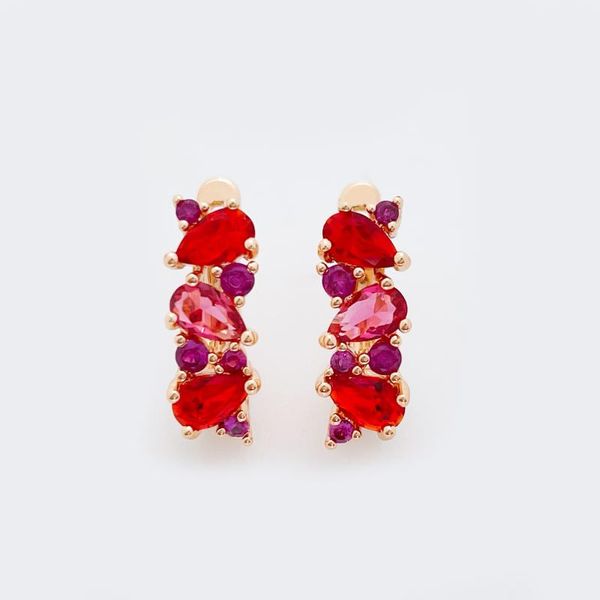 

dangle & chandelier 2021 multi-color 585 rose gold red water droplets earrings young ladies fashion jewelry, Silver