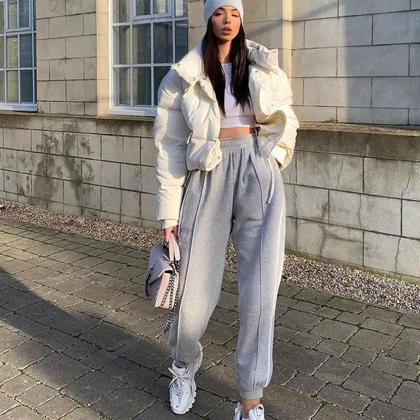 

women's pants & capris harem women streetwear fashion clothes casual high waist trousers sweatpants stripe, Black;white