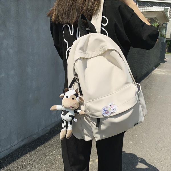

backpack joypessie fashion waterproof student rucksack girls school bag solid simple nylon women femal leisure travel mochila