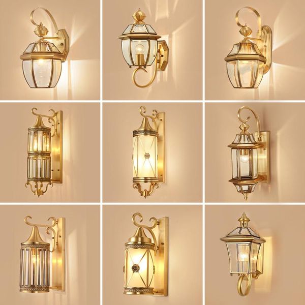 

outdoor lighting europe wall light copper outside with led balcony lamps
