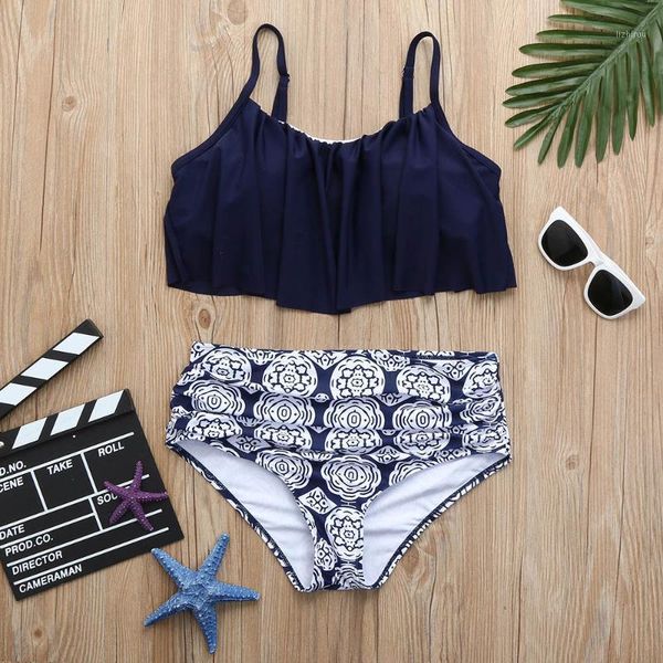 

women's swimwear high waist 2021 floral print bikinis women swimsuit bathing suit bandage biquini maillot de bain femme s-xl, White;black