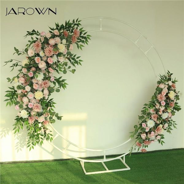 

customize flower arrangement wedding row autumn pink artificial silk fake party background arch decorative flowers & wreaths