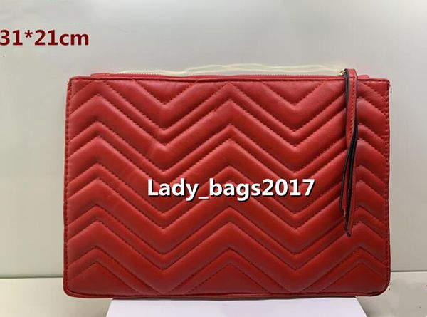

luxury wave pattern clutch bags women wallet zipper handbag purse card men real leather passport holder designer damier ebene evening handba