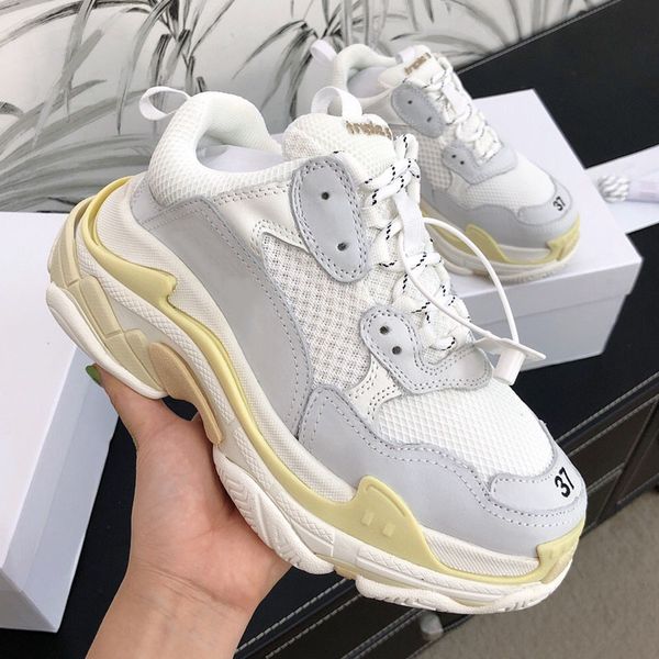 

bowling shoes paris crystal bottom casual dad platform triple s sneakers for men women vintage genuine leather