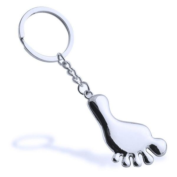 

keychains personalized small feet metal keychain gifts creative commodity activities crafts hanging gx-020, Silver