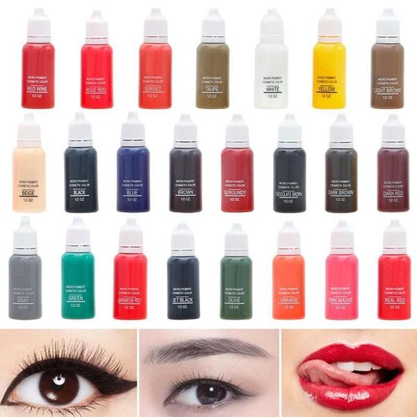 

color semi permanent makeup eyebrows 15 ml inks lips eye line tattoo microblading pigment eyebrow inks1