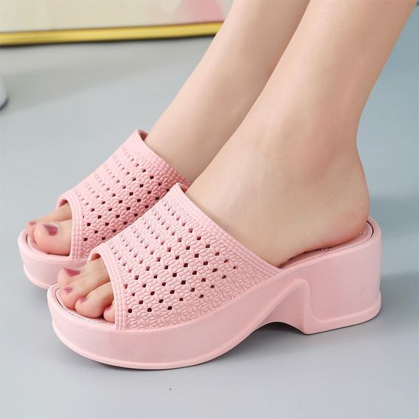 

dress shoes all-match anti-skid clogs with heel beige heeled sandals 2021 summer womens wedges female shoe thick black high platform girls