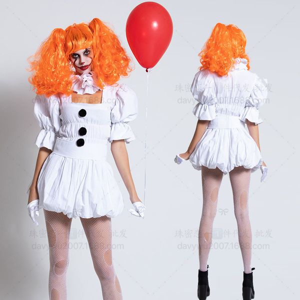 

stage carnival code division halloween play costume clown soul back men's women's role suit game uniform, Black;red