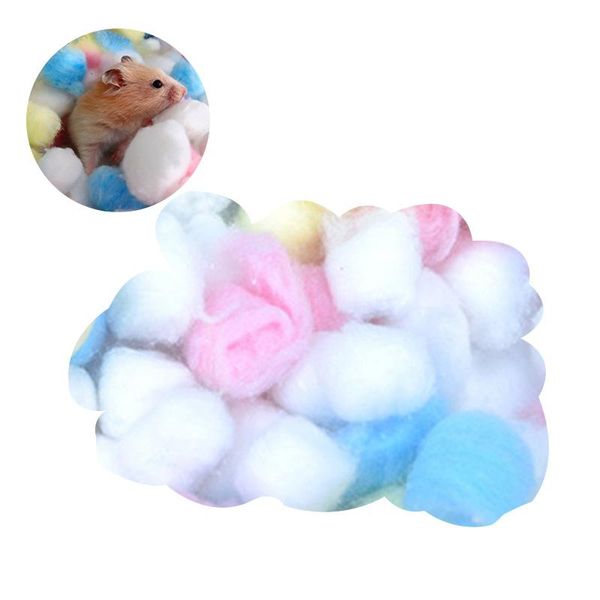 

small animal supplies 100pcs hamster warm cotton ball toys cage house filler supply guinea pig rat rodent animals sugar glider soft accessor
