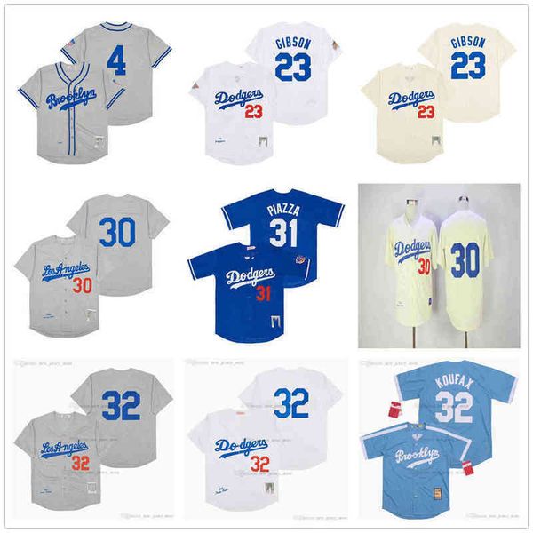 

vintage baseball 1988 kirk 23 gibson jersey retro white beige #23 blue 31 piazza jerseys, Black