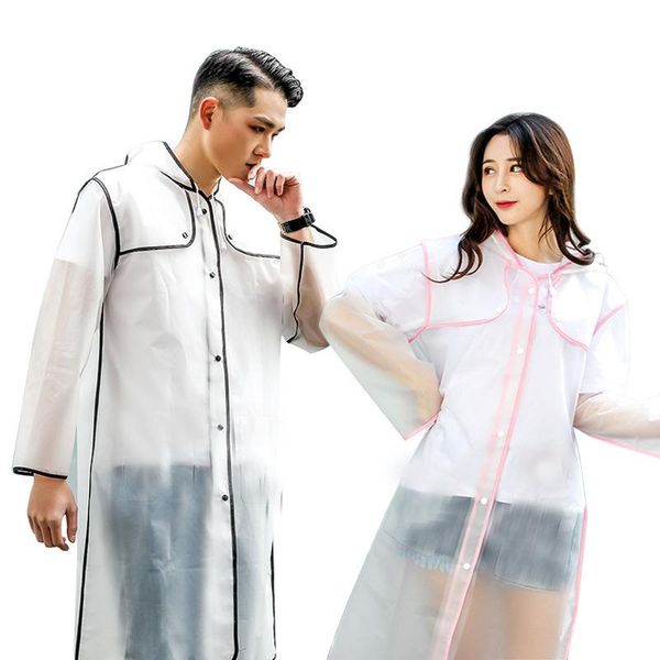 

raincoats anti-droplet transparent protective raincoat long full body fashion frosted single hiking one-piece rain poncho