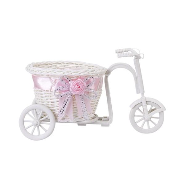

vases jeyl handmade tricycle/bike flower basket for vase and storage decoration gift