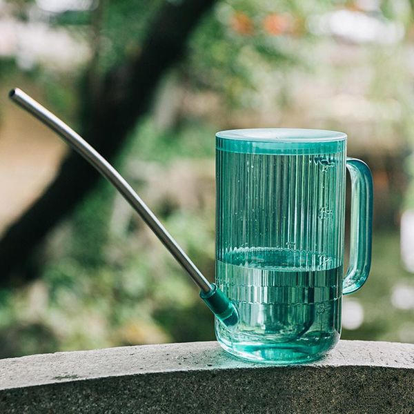 

watering equipments 1l plastic can pot long mouth garden plants tool vc