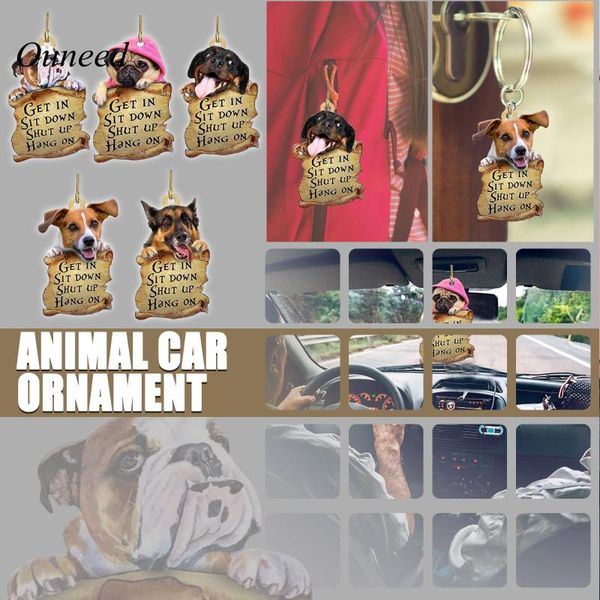 

decorative objects & figurines animal lover two sided ornament,animal ornament,funny car hangin pendant the interior decoration of