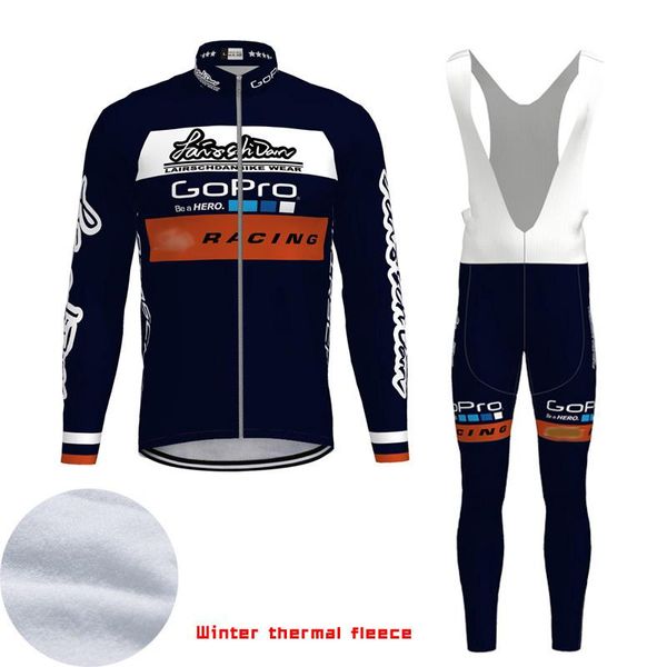 

racing sets sptgrvo lairschdan 2021 winter cycling set mtb clothing men's thermal fleece kit bike wear ropa ciclismo hombre invierno, Black;blue