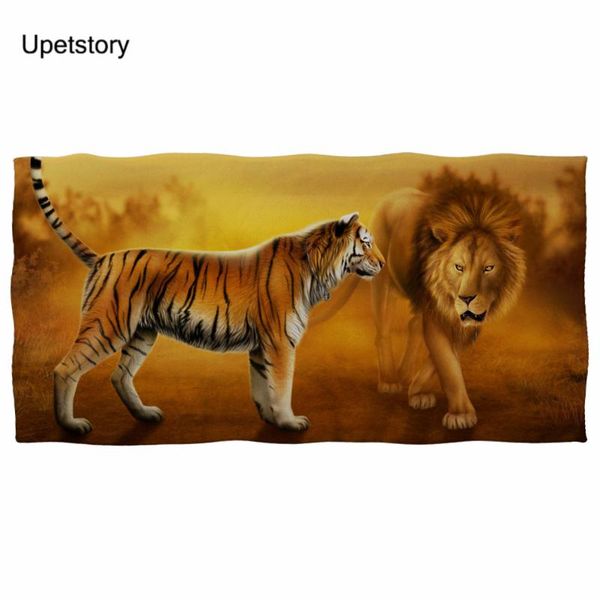 

printing lion microfiber beach towel bathroom el large towels for adults gym travel sauna yoga mat outdoor blanket cover-ups